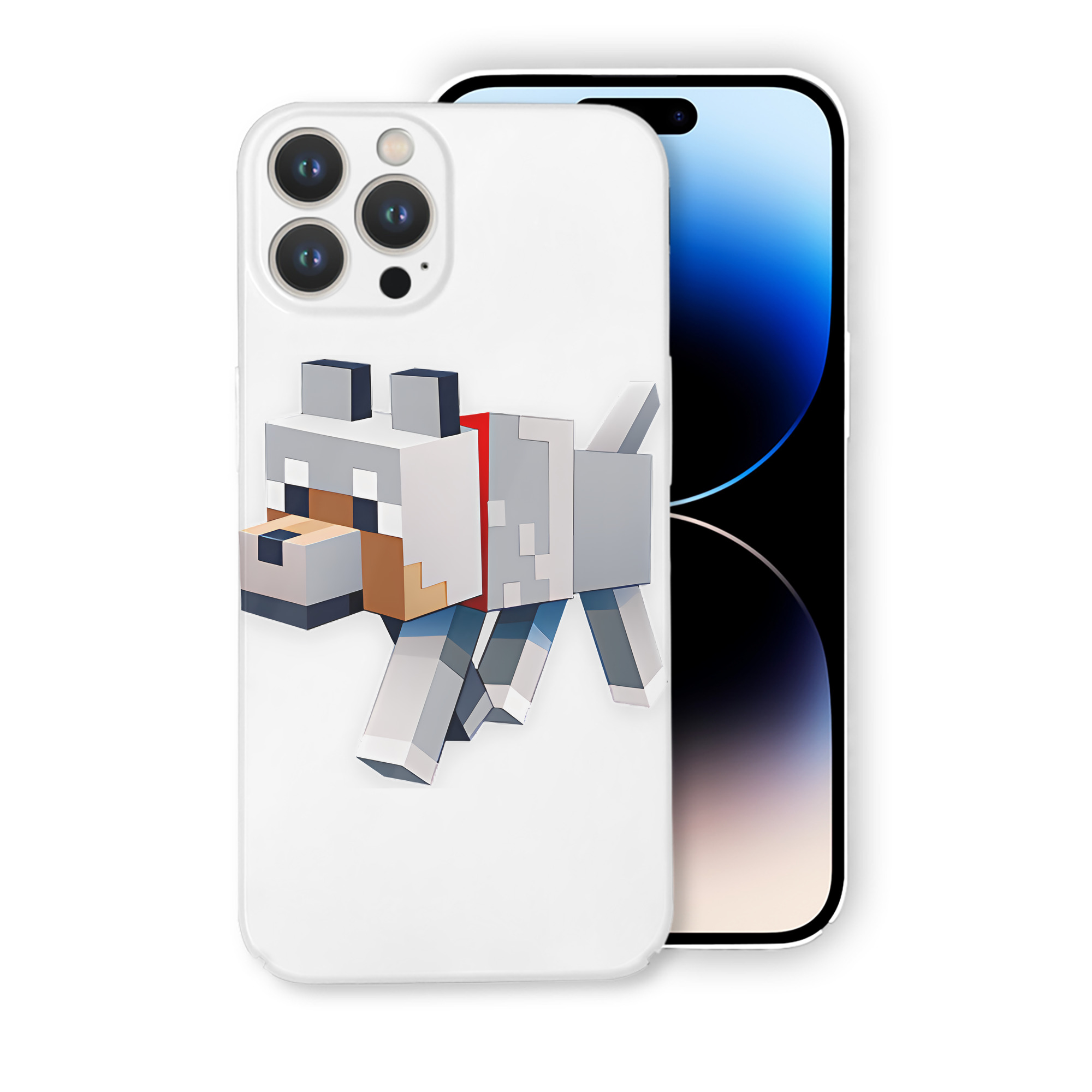 （画像用） マインクラフト ブロックの世界 Minecraft MC Block world 【iPhone 14シリーズ対応】ハードケース